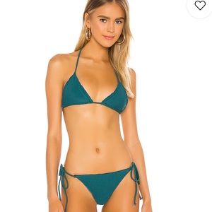 NWT Lovewave Petal Bikini Teal Blue
